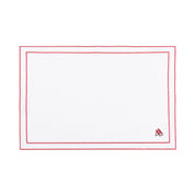 Linge de table Nazaré blanc, en coton, avec des motifs estivaux brodés