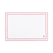 Linge de table Nazaré blanc, en coton, avec des motifs estivaux brodés