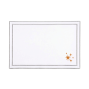 Mantelería Nazaré blanca, en algodón, con estrellas bordadas