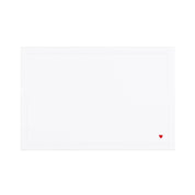 Roupa de mesa Nazaré branca, em algodão, com corações bordados