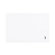 Linge de table Nazaré blanc, en coton, avec des sportifs rétro brodés