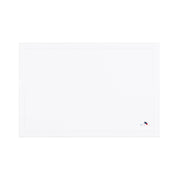 Linge de table Nazaré blanc, en coton, avec des sportifs rétro brodés