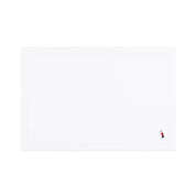 Linge de table Nazaré blanc, en coton, avec des sportifs rétro brodés