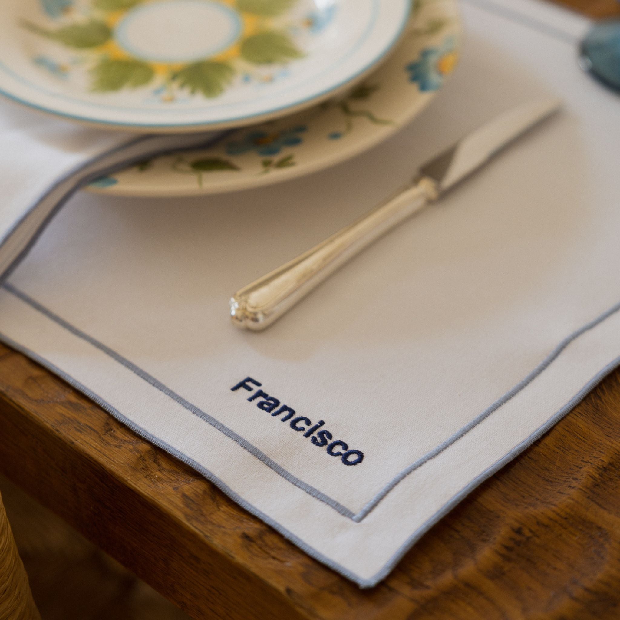 Manteles individuales Nazaré en blanco